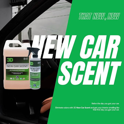 3D Water Based Odor Eliminator | Made in USA | All Natural | No Harmful Chemicals |Air Freshener (New Car Scent)