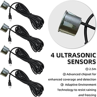 Parking Sensor Kit Backup Sensor Kit Reverse Sensor for Car 16 Color Options for Probes Adjustable Alarm Volume Professional Sensore de Reversa para Carro Safe Driving Assistant（Grey）