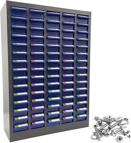 Parts Cabinet, 75 Drawers Tool Cabinet Without Door, Plastic Bolt and Nut Tool Storage Box for Garage Office Warehouse
