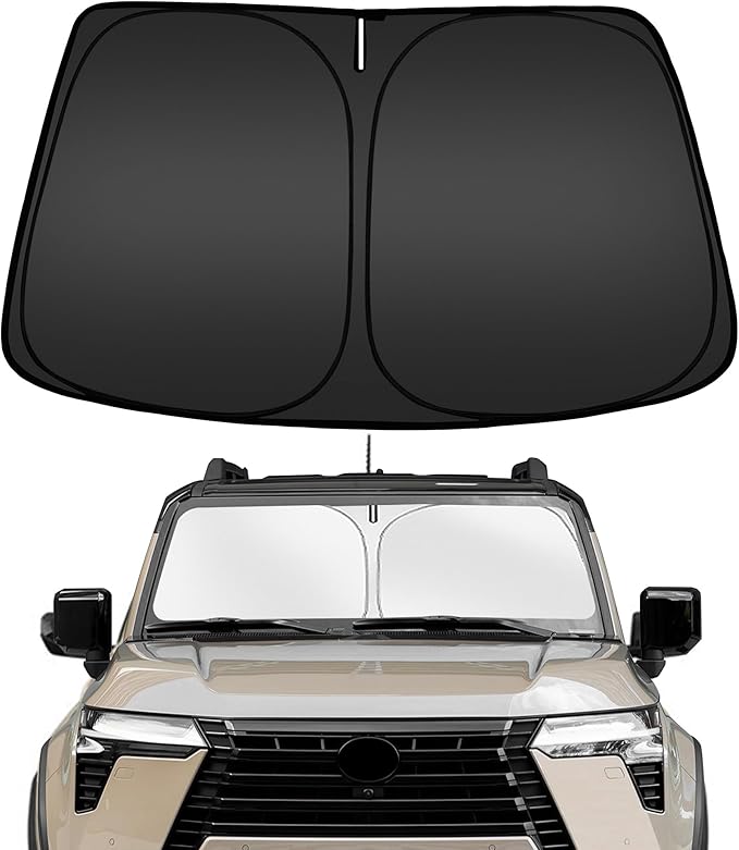 ARISMOTOR Windshield Sun Shade for Le-xus GX 550 2024-2025, Custom Fit Foldable Front Window Sunshade Sun Visor Protector, Block UV Rays Keep Your Car Cooler