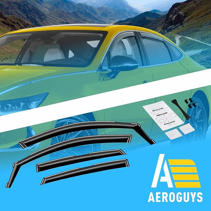Extra Durable Window Deflectors in-Channel Window Visors Rain Guards Fit for Hyundai Sonata 2020-2025, Sun Visors, Wind Vent for Shades, Exterior Car Accessories - 4pcs. AG0802