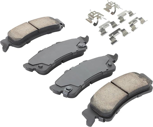 Premium Ceramic Rear Brake Pads (1001-0792C) Compatible with 1993-2005 Cadillac/Chevrolet/GMC (60 Special/Astro/C1500/DeVille/Safari/Sierra/Silverado/Suburban/Tahoe/Yukon & More)