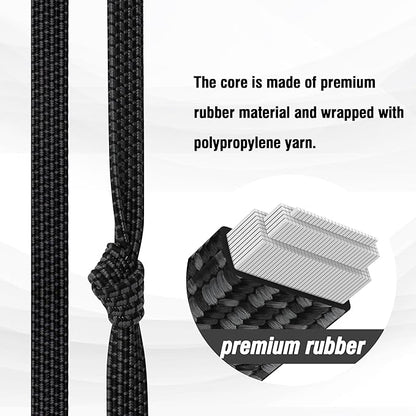 Bungee Cords with Hooks Heavy Duty, Flat Adjustable Bungee Cords with Hooks 60 Inch, Rubber Black Bungee Straps with Buckle Hooks for Outdoor, Camping, Tarps, Bike Rack, Tent, Truck, 4 Pack