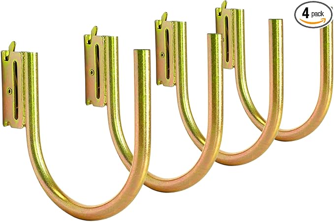 4 Pack 4" E Track J Hooks Heavy Duty Galvanized Steel E-Track Tie Down Accessories for Box Truck, Enclosed Trailer, Garage, Vans, Warehouse, Workshop