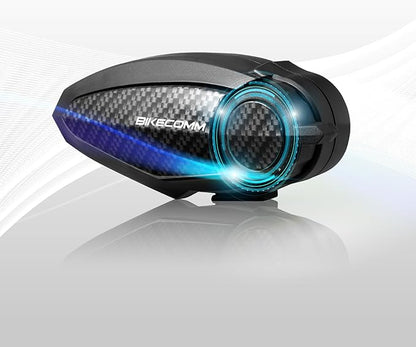 BK-S2 Motorcycle Bluetooth Intercom Headset - Helmet Communication System, Waterproof Speaker, Voice Comm Earbuds, Helmet Headphone, Noise Cancellation (Single Carbon)