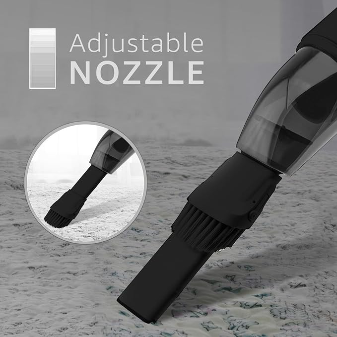 Handheld Portable Cordless Vacuum Cleaner - Easy to Use, Lightweight, Compact Design - Hand Vacuum for Dust Pet Hair Dirt Home Car Interior - Rechargeable Battery with USB-C Cable
