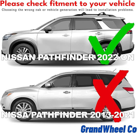 Window Deflectors Smoke Tinted in-Channel Side Window Vent Visor Deflectors Rain Guards Compatible with Nissan Pathfinder 2022-2025 - 4pcs. GW0848