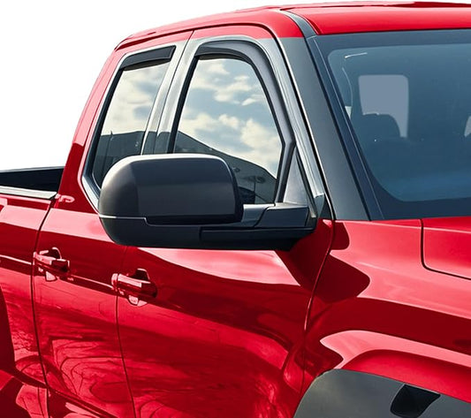 Voron Glass in-Channel Extra Durable Rain Guards for Toyota Tundra 2022-2025 Double Cab, Window Deflectors, Vent Window Visors, 4 Pieces - 200456