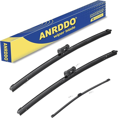 3 Wipers Factory Replacement For Q5 2009-2017,SQ5 2014-2017, RS Q3 2021-2022,Porsche Panamera 2017-2023 Original Equipment Windshield Wiper Blades Set 24"+20" +13" (Set of 3) Top Lock