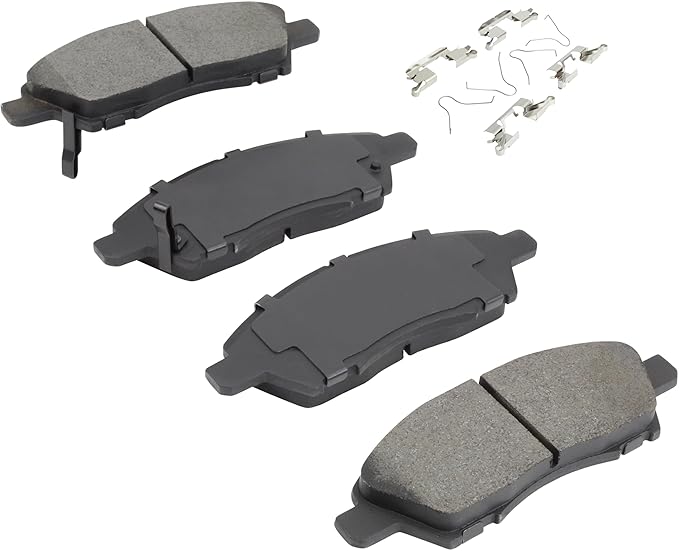 Premium Semi-Metallic Front Brake Pads (1001-1592M) Compatible with Nissan March 2023-2017, Note 2015-2014, V-Drive 2022-2020, Versa 2019-2012, Versa Note 2019-2014
