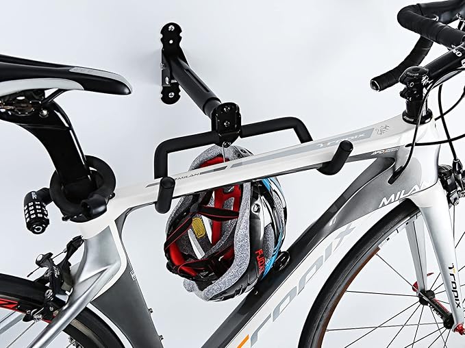 Gootus Bike Wall Mount Hanger - Horizontal Bicycle Indoor Storage Rack | Cycling Wall Mounted Holder Hook - Hang Your Road, Mountain or Hybrid Bikes in Garage or Home