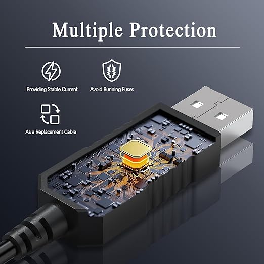 Radar Detector Cable, USB to RJ11 Plug Cord Compatible with Escort Passport 9500i, MAX360, Uniden R1 R3 R7, Beltronics,Radenso XP etc, 5Ft Length Replacement Radar Detector Cable