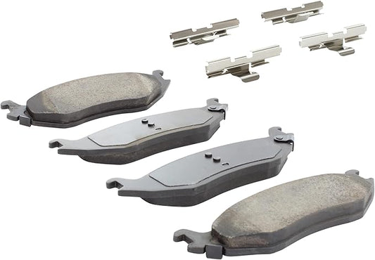 Premium Ceramic Rear Brake Pads (1001-0898C) Compatible with Chrysler Aspen 2009-2007, Dodge Durango 2009-2003, Ram 1500 2010-2002, Ram 1500 Van 2003, Ram 1500 2018-2011 & More