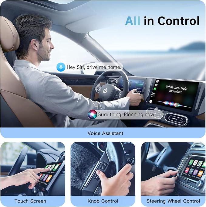 Wireless CarPlay Adapter for Apple CarPlay, Easy to Upgrade Wired CarPlay to Wireless, Instant Connectivity, Super Mini Car Play Dongle for iPhone Fit for Cars with Built-in CarPlay