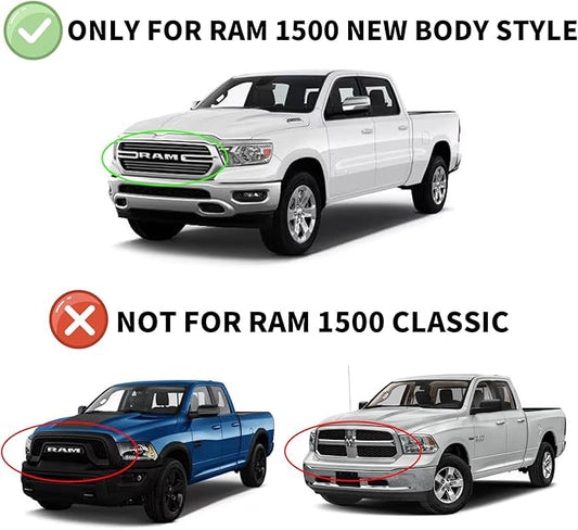 Window Visors Rain Guards for 2019-2025 Dodge Ram 1500 Crew Cab (New Body Style), Out-Channel Window Vent Wind Deflectors Visors Shades for 19-25 Ram 1500 Full-Size Cab