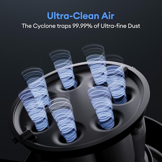 Ultenic U10 Ultra Cordless Stick Vacuum Cleaner, 500W Motor, 45KPa Suction, Max 40mins Runtime, Anti-Tangle Brush, 1L Dustbin Capacity, Stick Vacuum for Home, Pet Hair, Hardwood Floors, and Carpets