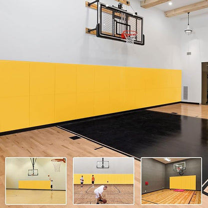 PROGOAL 2"/4" Thick Foam Protection Wall Pad，Gym Basketball-Court Protectors，Durable Waterproof Padding for Wall-Mounted Basketball Hoops(60" L x 20" W)…