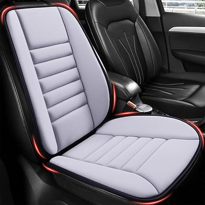MYFAMIREA Car Seat Cushion and Back Support Pillow 1.2'' Thick Memory Foam Desk Chair Cushion Back Support for Automotive Seat Driver, Travel, Leg and Back Pain Relief, Washable, Adjustable, Gray