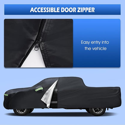 Car Cover Custom Fit for Toyota Tundra 5.5Ft Bed 2000-2025, Migaven Waterproof Full Exterior Cover Sun Rain Protection with Door Zipper and Cotton Lining
