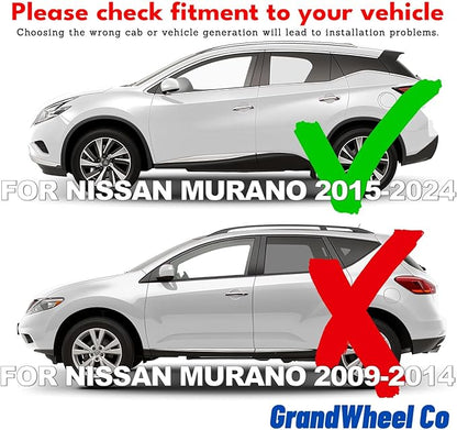 Window Deflectors Smoke Tinted in-Channel Side Window Vent Visor Deflectors Rain Guards Compatible with Nissan Murano 2015-2024 - 4pcs. GW0792