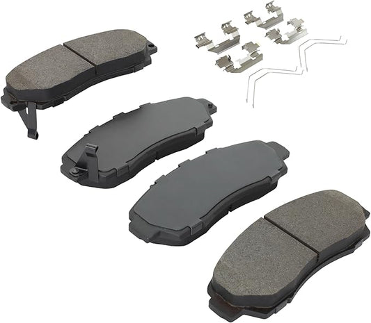 Premium Ceramic Front Brake Pads (1001-1089C) Compatible with Acura RDX 2012-2007, Honda Accord Crosstour 2011-2010, Crosstour 2012, CR-V 2011-2007, Odyssey 2010-2005