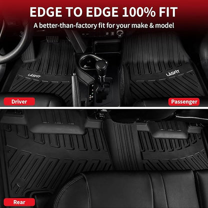 LASFIT Floor Mats for Toyota RAV4 2013-2018 (Not for Hybrid&Prime) All Weather Floor Liner for rav4 LE/XLE/SE/Limited TPE Custom Fit Mats for Toyota RAV 4 Car Mats Front&Rear 2 Row Mats,Black
