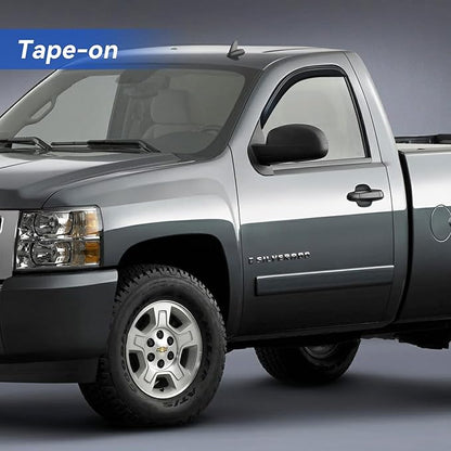 Window Visors Rain Guards for 2007-2013 Chevy Silverado/GMC Sierra 1500 Regular Cab, Window Vent Wind Deflectors Visors Shades for 07-14 Silverado/Sierra 2500HD 3500HD Standard Cab