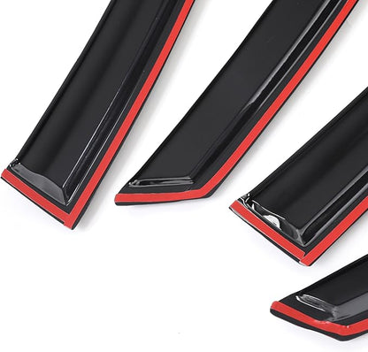 Rain Guards Side Window Visor Vent Outside Mount, 4PCS Fits for Honda Civic 4 Door Sedan 2016 2017 2018 2019 2020 2021 Model Only
