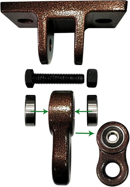 Heavy Duty Swing Sets Brackets Including 2 A-Frame Swing Set Brackets and 4 Swing Hangers for Playground Equipment Mounting Parts Hardware Included (Bronze)