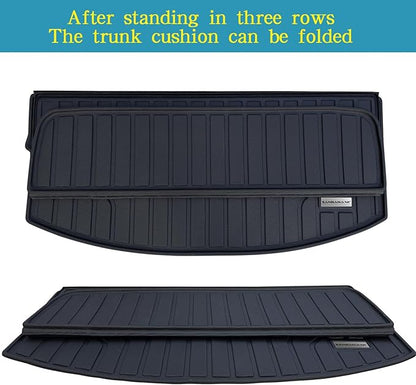 Large Cargo Liners Custom Fit 2024 2025 for Mazda CX90 CX 90 TPE All Weather Trunk Mat Accessories, Waterproof Rear Cargo Mat Easy to Clean for 2024 Mazda CX-90-Black