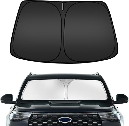 ARISMOTOR Windshield Sun Shade for Ford Explorer 2020-2025, Custom Fit Foldable Front Window Sunshade Sun Visor Protector, Block UV Rays Keep Your Car Cooler