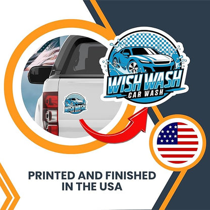 Magnet Me Up Custom Car Magnet – Personalized Die-Cut Magnetic Decal, Weatherproof UV-Printed, Strong Hold, Upload Image & Text – Made in USA, Any Size for Bumper, Truck, Business & More