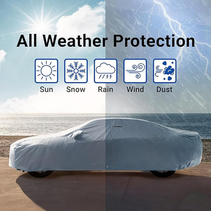 iCarCover Custom Car Cover for 1982-1990 Pontiac Trans AM, Waterproof All-Weather Rain Snow UV Sun Protector Full Exterior Weatherproof Indoor Outdoor Car Cover with Strap