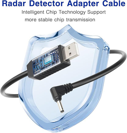 Radar Detector Power Cable for Cobr RAD350 380 450 480i 700i XRS9370 955 5300 9940 SPX 5300 5521 7700 ESR700 ESD737 767 SLR Vendetta 500,Power Cord for Cobr,Car Replacement Charging Cable 3.3ft