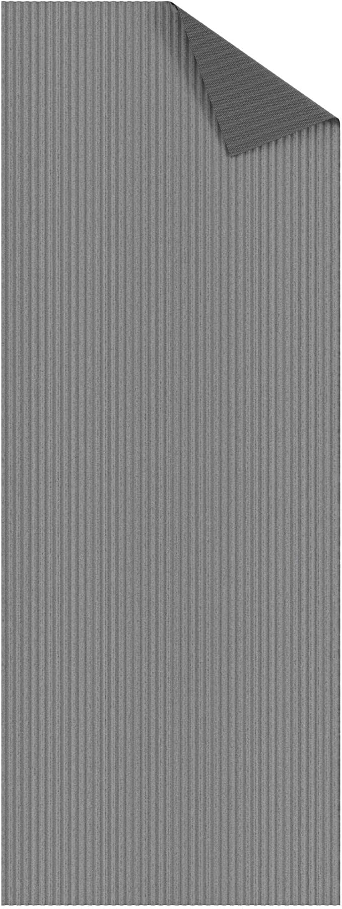 Ottomanson 3'11" x 5' Mud Mat Area Rug Scraper Carpet - Non-Slip, Dirt Trapping for Indoor & Outdoor Use - Ideal for Entryway, Garage, Kitchen, Patio & High-Traffic Areas, Gray