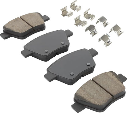Premium Ceramic Rear Brake Pads (1001-1456C) Compatible with 2010-2018 Audi/Volkswagen (A3/A3 Quattro/A4/Beetle/Caddy/Eos/Golf/Golf SportWagen/GTI/Jetta/Passat)