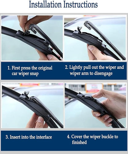 3Pcs Windshield Wiper Blades for Honda CR-V CRV 1997 1998 1999 2000 2001, Original Equipment Automotive Replacement Windshield Wiper Blades for My Car- 20"/19"/11T" (Pack of 3) J- HOOK