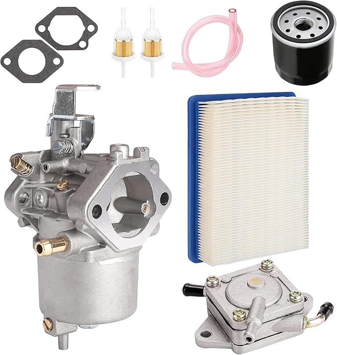 10L0L Golf Cart Carburetor Fuel Pump and Tune Up Kit for FE290 Club Car DS Precedent Turf Carryall Gas Model 1998-Up Air Oil Fuel Filter Replaces OEM 101805601 101905601 1016438 1016439