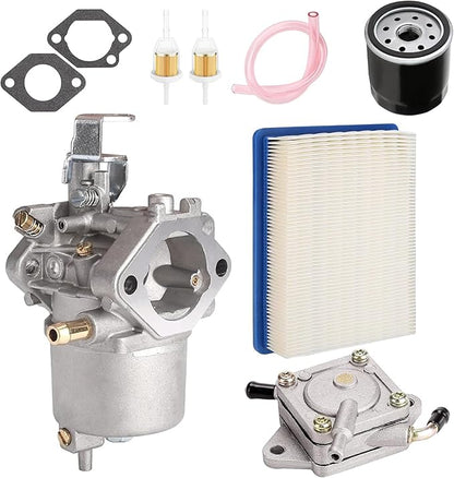 10L0L Golf Cart Carburetor Fuel Pump and Tune Up Kit for FE290 Club Car DS Precedent Turf Carryall Gas Model 1998-Up Air Oil Fuel Filter Replaces OEM 101805601 101905601 1016438 1016439