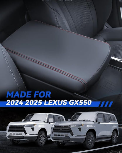 Armrest Cover for 2024 2025 Lexus GX550 Premium/GX 550 Luxury/GX 550 Overtrail Accessories Center Console Middle Lid Pad Protector for Car Elbow Rest