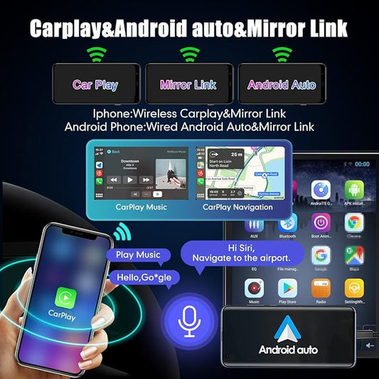 Kunfine Tesla Style Car CarPlay Android Auto Navigation Stereo GPS Radio Reverse Camera 9.7" IPS Touchscreen Headunit Tablet Media Player For Peugeot 301 2013-2022 if Applicable Octa Core 4G+64G Basic