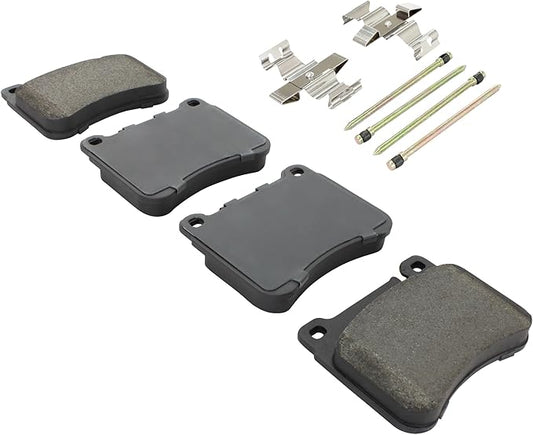 Premium Semi-Metallic Front Brake Pads (1001-1121M) Compatible with Mercedes-Benz C230 2007-2006, C320 2005, C350 2007-2006, CLK350 2009-2006, SLK350 2011-2006