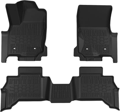 TripleAliners Floor Mats All Weather Liners Fit for Toyota 2025 4Runner Accessories Custom Fit TPE Heavy-Duty 1st & 2nd Row Waterproof Anti-Slip Floor Liners (Only for 5 Seats) Not for Hybrid Model