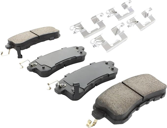 Premium Ceramic Rear Brake Pads (1001-1510C) Compatible with INFINITI QX56 2011-2013, INFINITI QX80 2014-2024, Nissan Armada 2017-2024