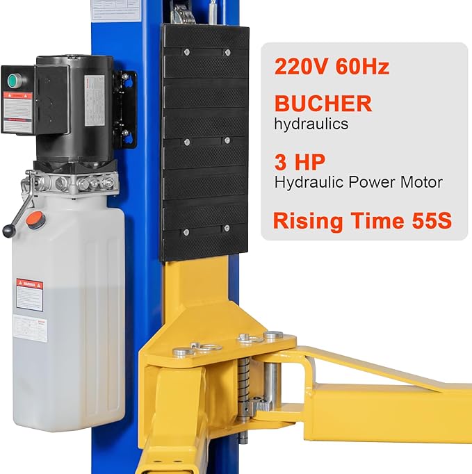 WEIZE 11000lbs Two Post Lift Auto Lift 2-Post Lift Car Lift Auto Lift 2 Post Lift Truck Clear Floor Hoist