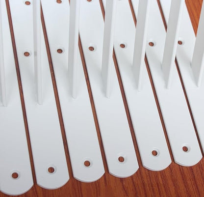 8 Pack L12 x H 8" White Heavy Duty Shelf Brackets with Screws Metal Shelf Brackets Shelf Support Angle Brackets for Shelves L Brackets Heavy Duty Floating Shelf