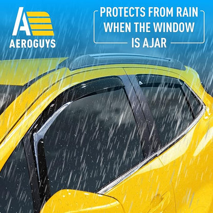 Extra Durable Window Deflectors in-Channel Window Visors Rain Guards Fit for Chevrolet (Chevy) Trax 2014-2022, Sun Visors, Wind Vent for Shades, Exterior Car Accessories - 4pcs. AG0026