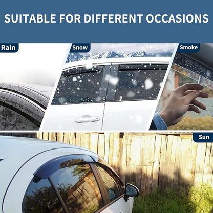 4PCS Rain Guards Window Visors Wind Deflector Fits for Honda CR-V (CRV) SUV 1997-2001, Front & Rear Outside Mount Vent Shade 1997 1998 1999 2000 2001