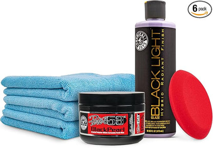 Chemical Guys Black & Dark Color Paint Maintenance Kit - Enhance Gloss, Deepen Shine, Protect Dark Finishes, Restore Depth, Minimize Swirls, Car Care Kit for Black Cars HOL_201