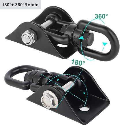 Porch Swing Hanging Kit, 360°Rotating 1200 lb Capacity Hanger for Porch Swing, Hammocks, Swing Chair (2 Pack)